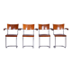 Set Of 4 Restored Bauhaus Beech Armchairs Designed by Mart Stam, 1930s, Czechia, High Gloss