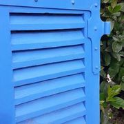 Petit volet  L75xH101cm bleu à persiennes