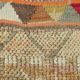 Tapis coureur vintage turc beige sable et rose, 80x413 cm