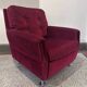 fauteuil velours rouge 1970