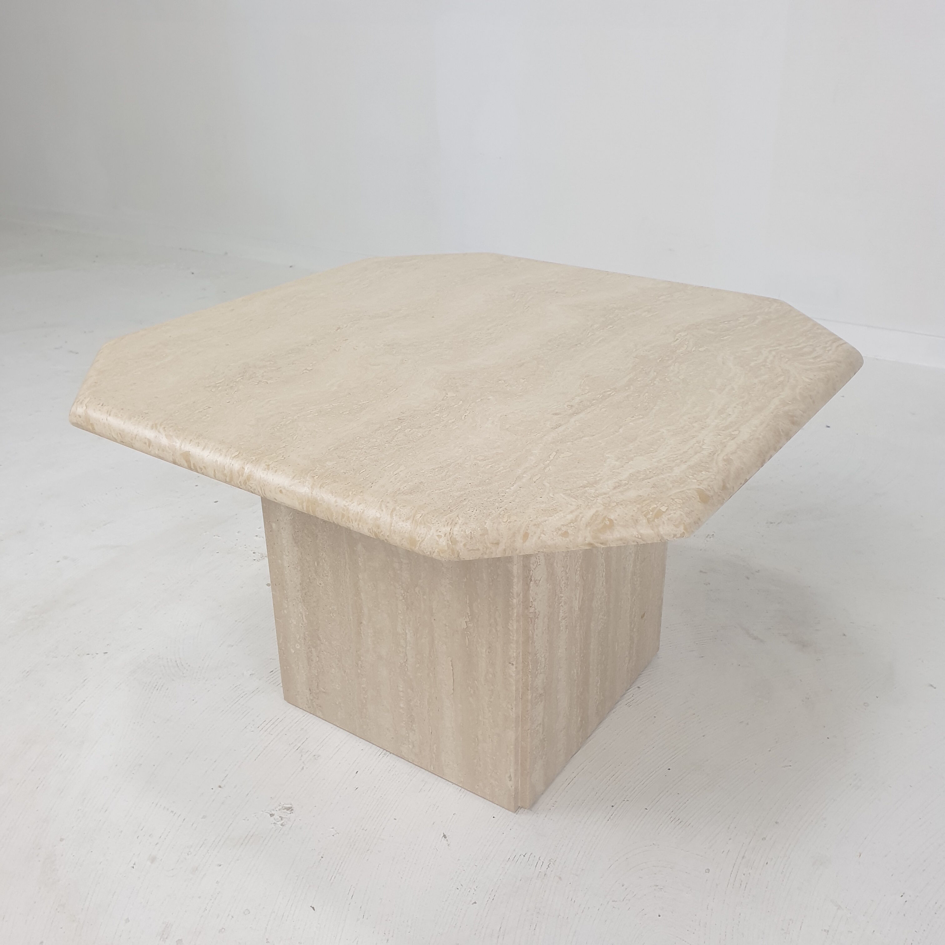 Italian Travertine Coffee Table, 1980's
