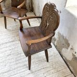 Pair of Savoyard armchairs