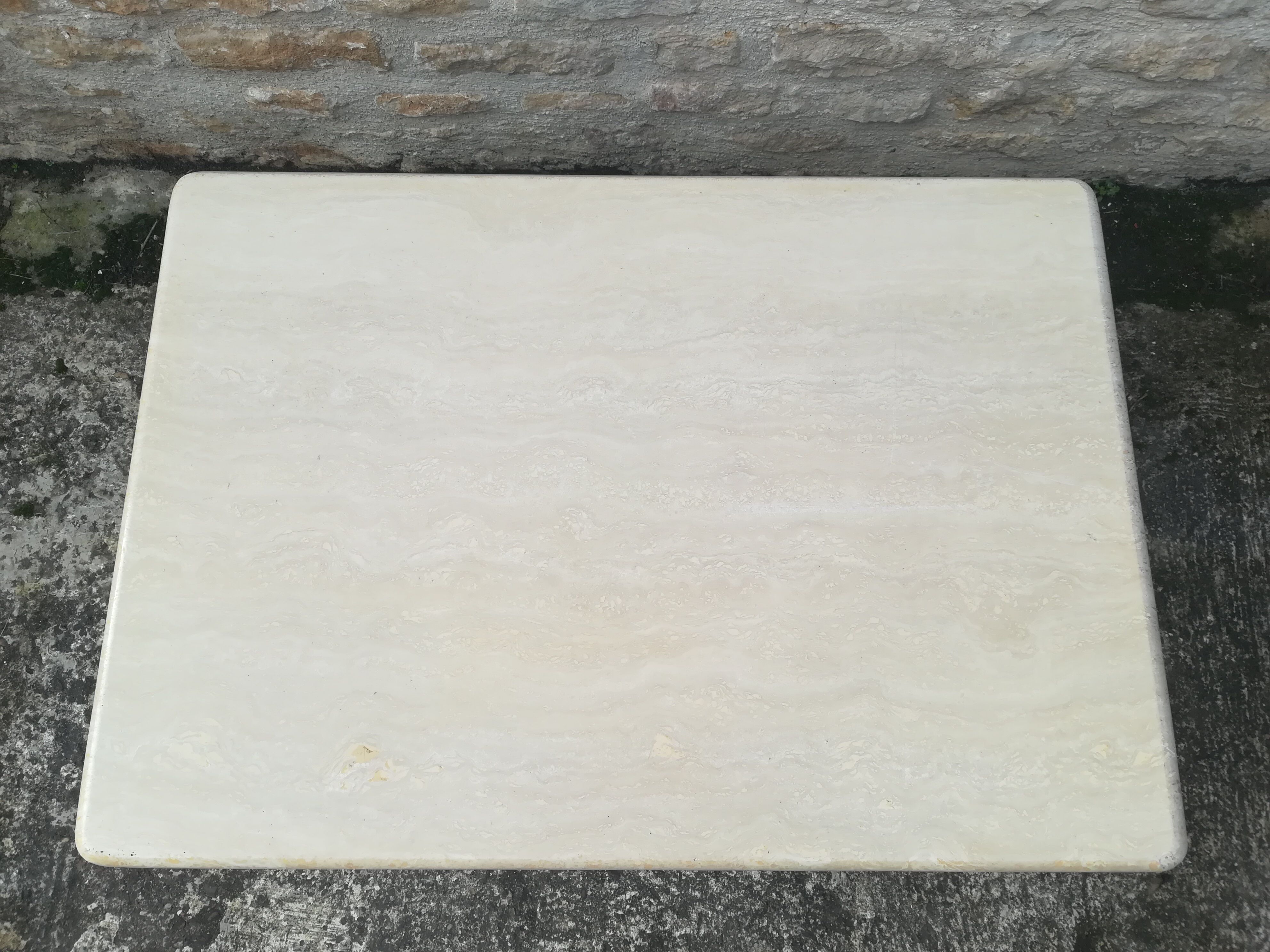 Travertine coffee table