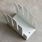 Vintage white metal hand letter holder