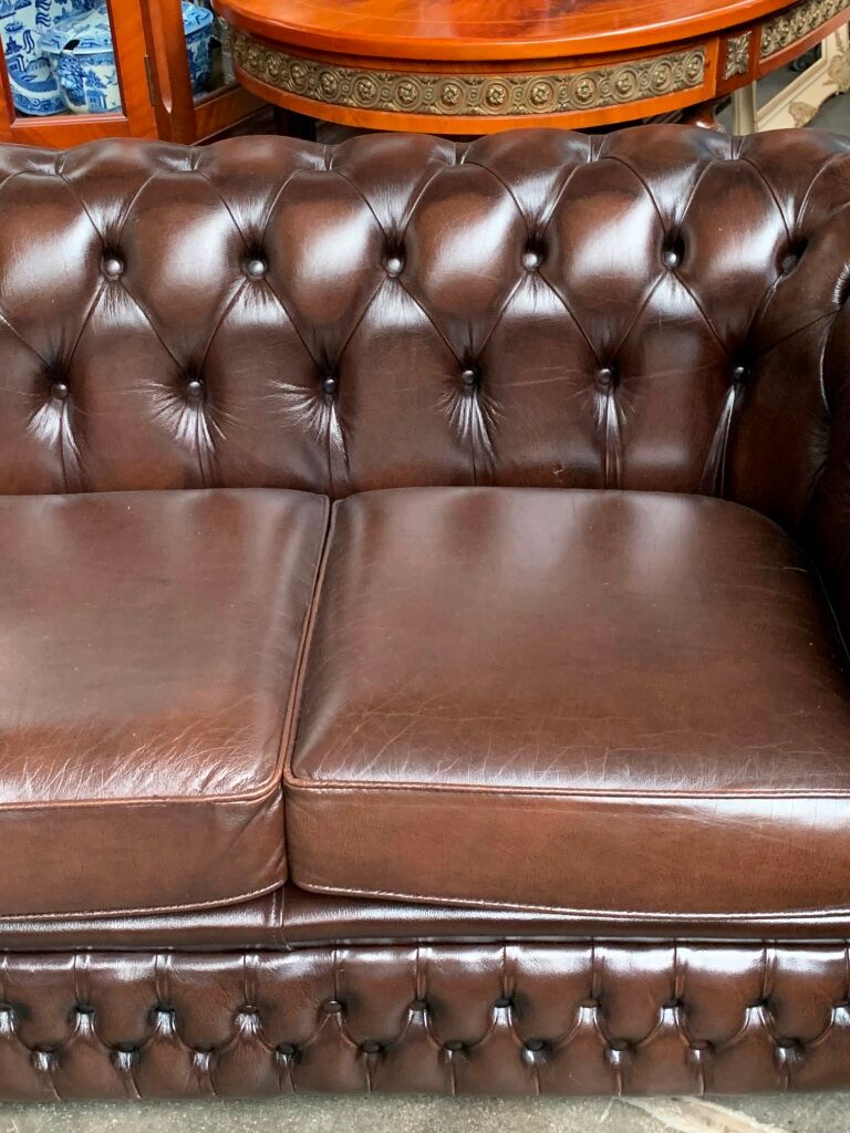 Double sofa leather