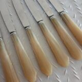 6 cheese knives, vintage