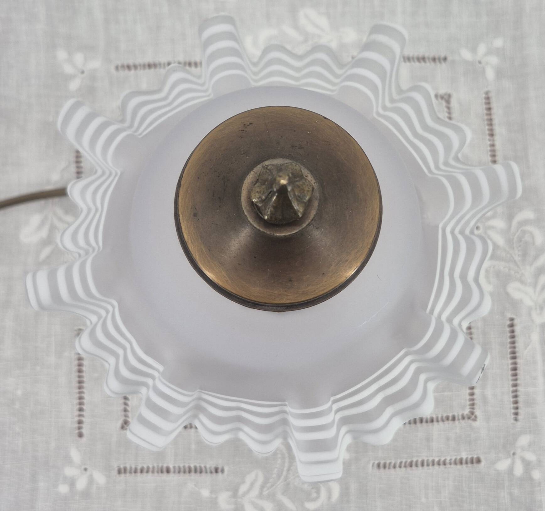 Lampe à poser vintage abat jour tulipe