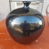 Black ceramic vase circa 1950