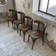 Set 4 chaises bistrot bois
