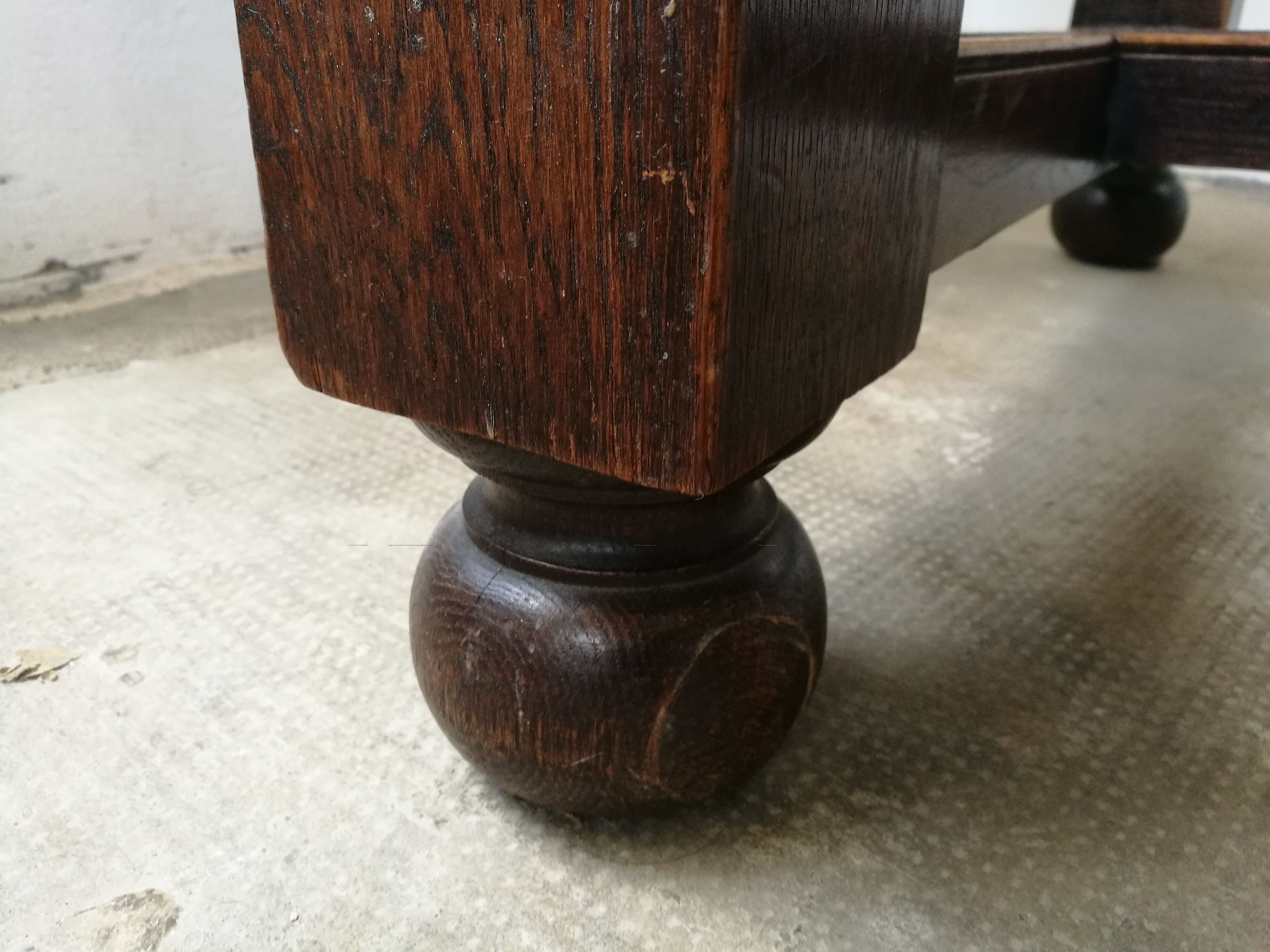 Massive oak farm table