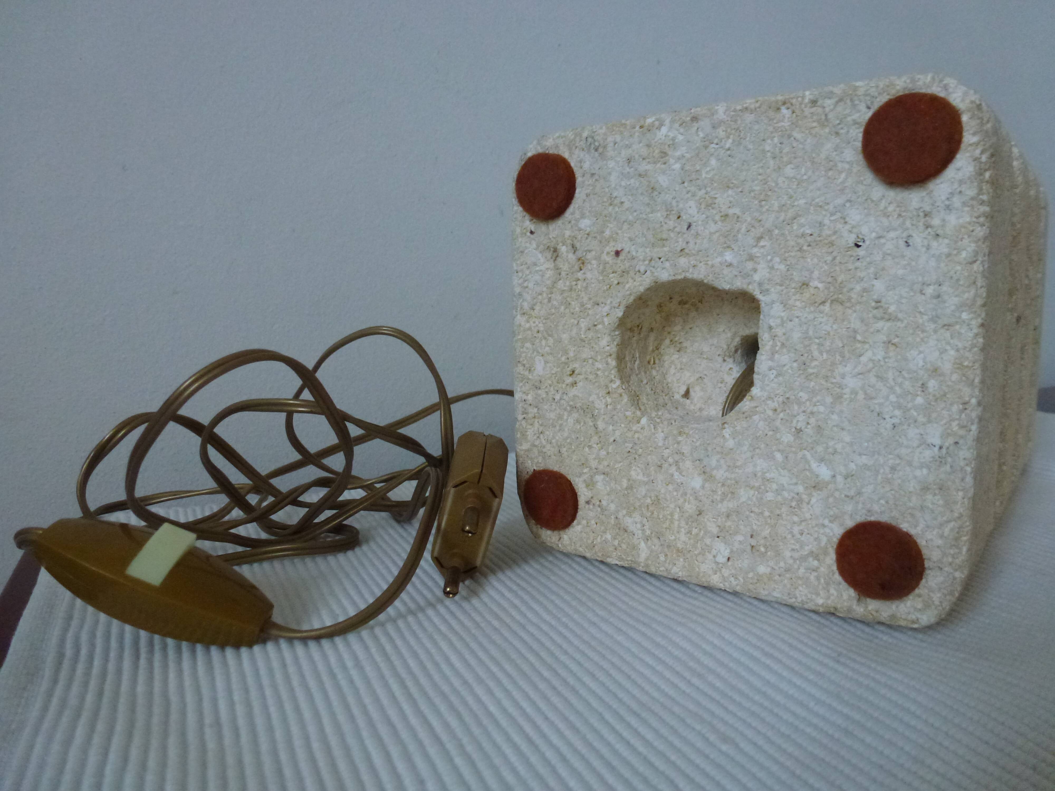 Travertine lamp from the 60s and 70s