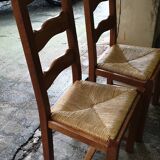 3 solid oak Paillé chairs