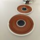 6 cups and cake plates Kimono Boch La Louvière