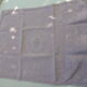 6 rectangular towels, damask cotton, Lilas tint and monogrammed OG, art deco