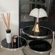 Table basse ronde en verre et chrome vintage
