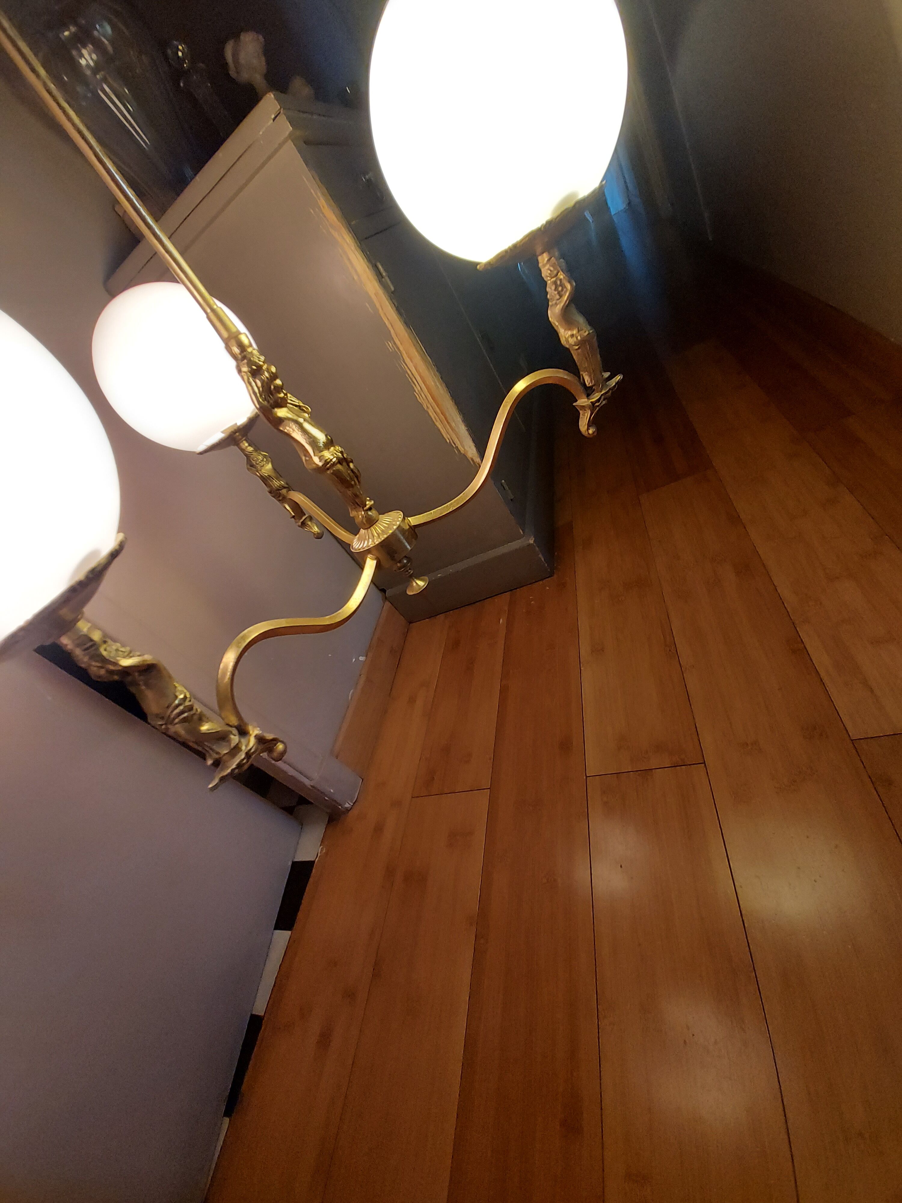 60'S vintage brass chandelier, Cherubin