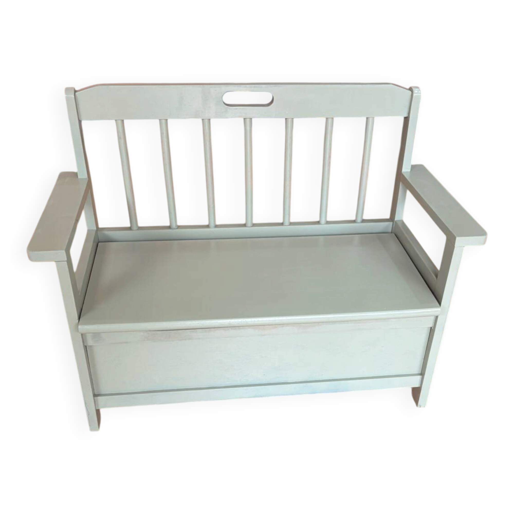 Celadon green toy chest bench