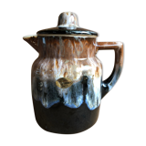 Old Pitcher Teapot + Anse Grès Flammés France Vintage