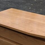Brutalist chest of drawers in vintage elm 1980