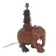 Magnificent vintage art deco elephant lamp 1940s 1950s in solid wood 40s 50s