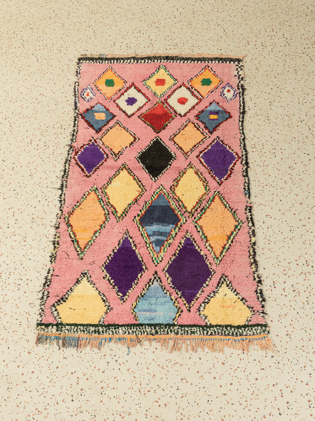 Boujad vintage, tapis berbère, 115 x 220