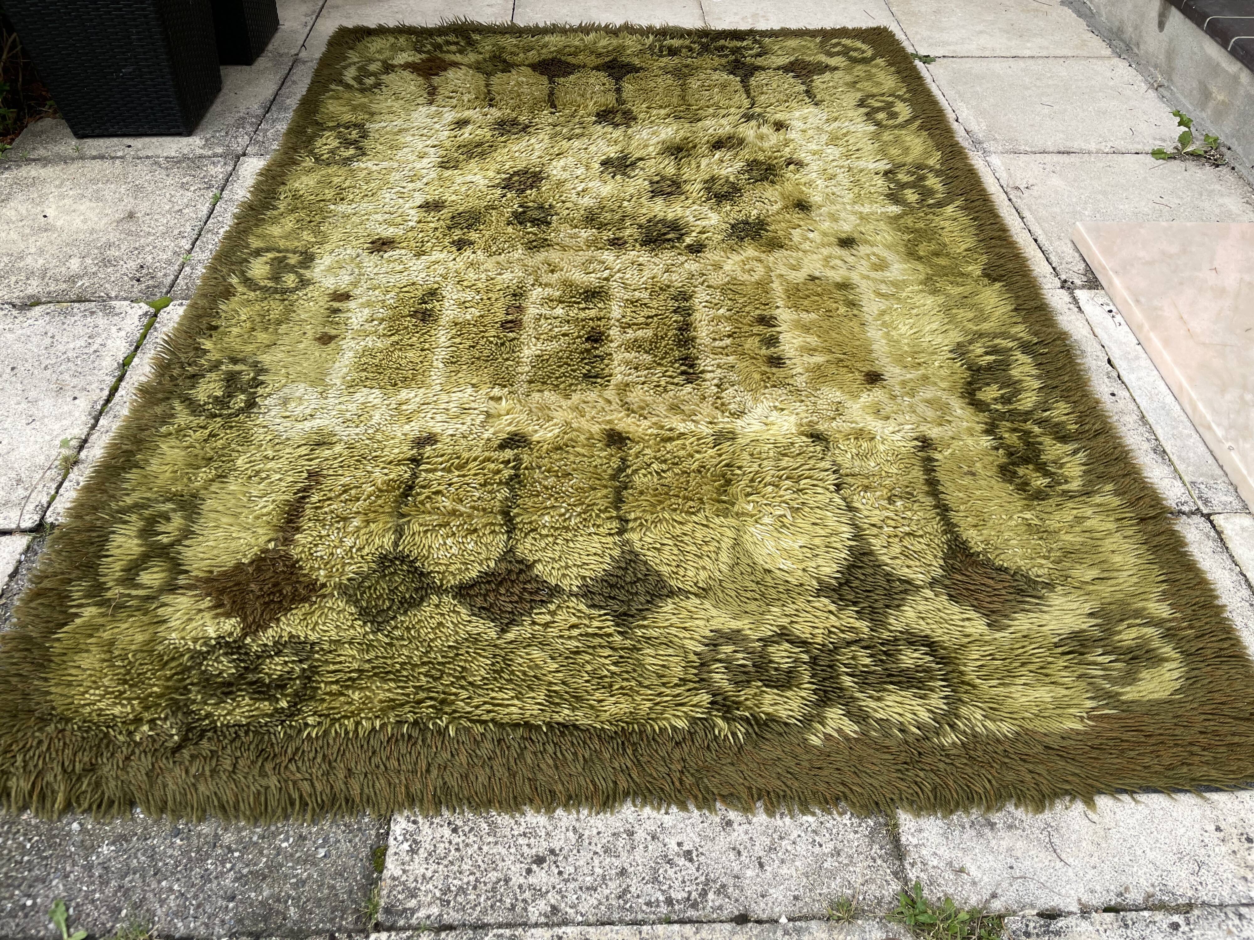 Scandinavian 1960’s Rya Rug 204x138cm