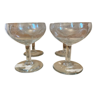 Old champagne glasses