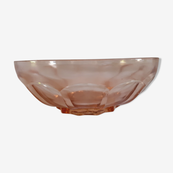 Pink depression glass bowl