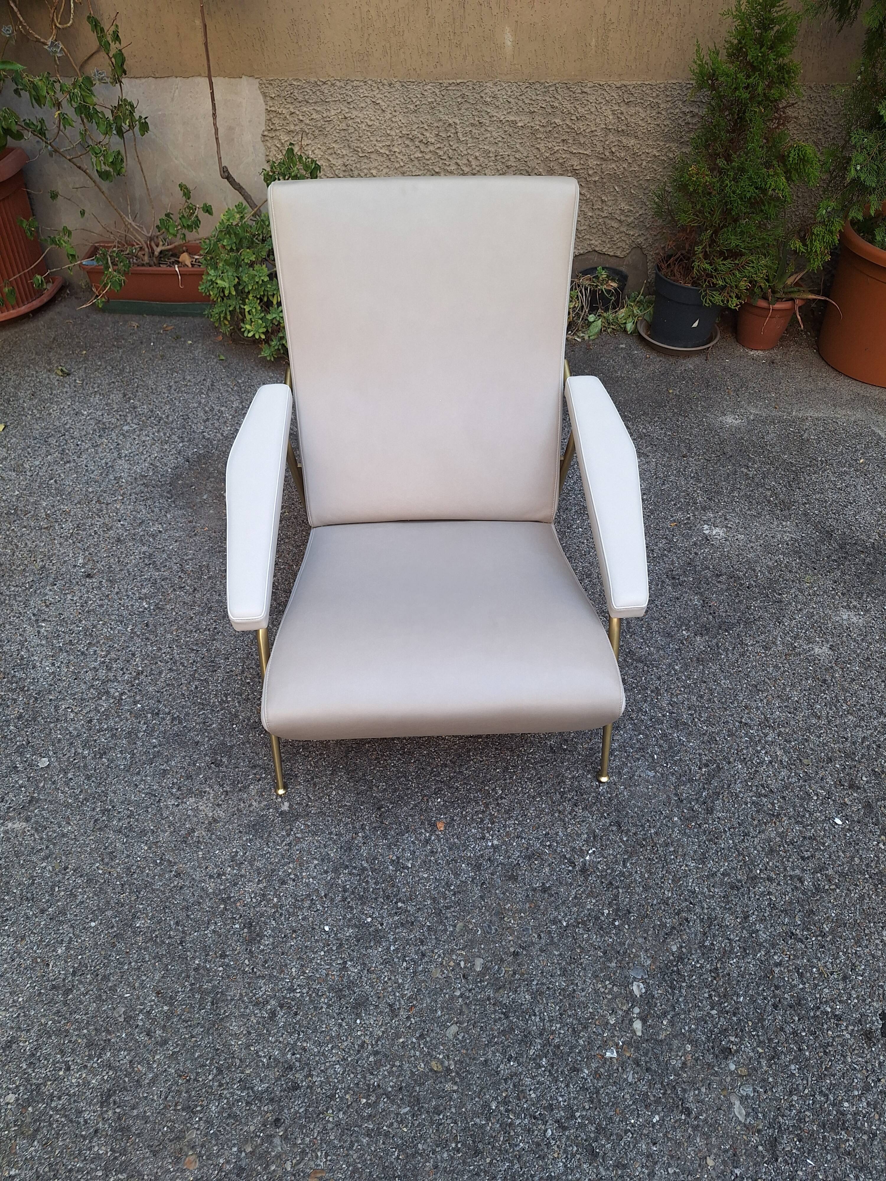poltrona D.153.1 deza distex en cuir gio ponti pour molteni