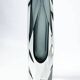 Faceted submerged vase, grey-blue Murano glass – dlg Flavio Poli