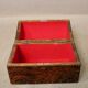 Old wooden and studded leather box