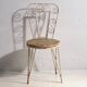 Anciennes chaises d’extérieur blanches (vers 1920). Ensemble de 4 pièces