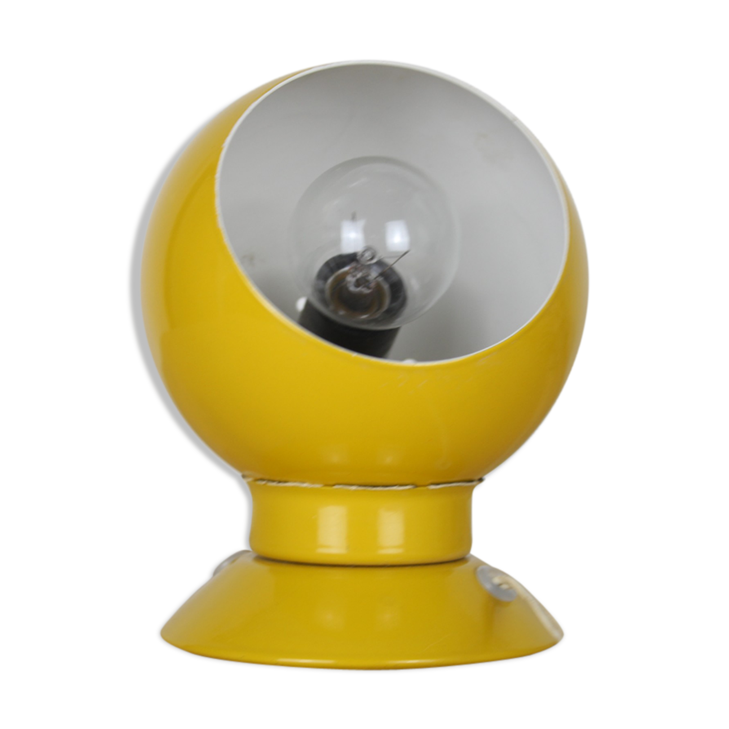 Abo Randers Danmark yellow metal spot lamp, ball, to lay or wall sconce