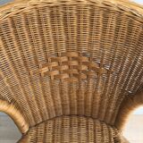 Pair of rattan armchairs from the 60s