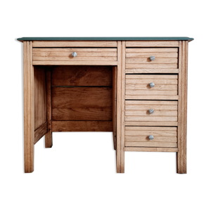 bureau américain en bois massif plateau vert