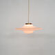 Mid-century modern yellow glass pendant light 1960's