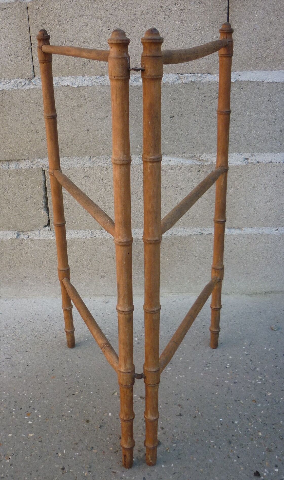 Old wooden towel rack