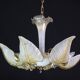 Exceptional Vintage 6-Light Gold Murano Glass Chandelier