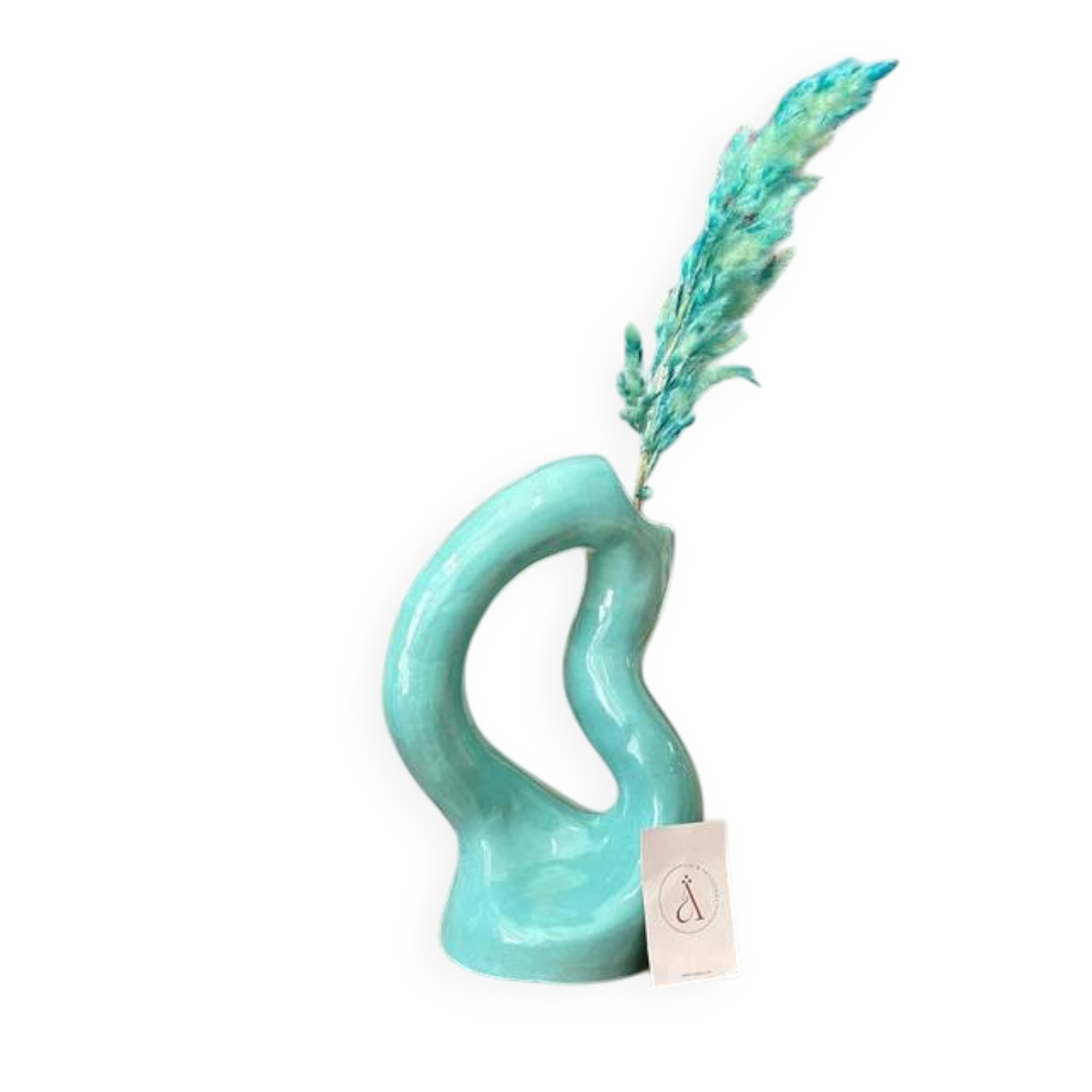 Artisanal vase Asrir turquoise