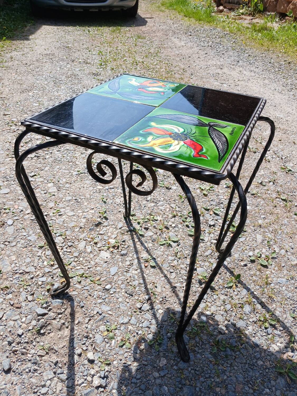 Vintage wrought iron table Vallauris