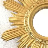 Miroir soleil doré