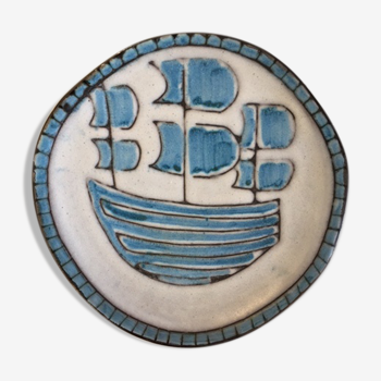 Ceramic plate Alain Maunier Valauris