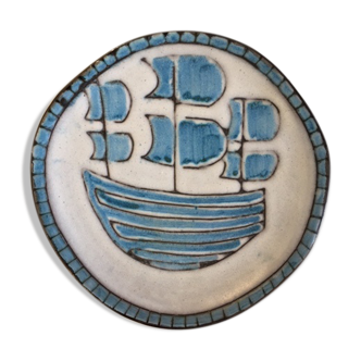 Ceramic plate Alain Maunier Valauris