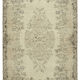 Tapis beige oriental ancien fait à la main 177 cm x 276 cm