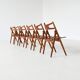 Hans Wegner Sawbuck CH29 dining chairs Carl Hansen & Son Denmark 1952