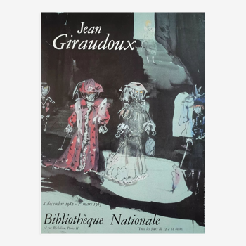 Affiche exposition Jean Giraudoux  1982 maquette Christian Bérard Bibliothèque Nationale