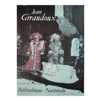 Jean Giraudoux Poster Exhibition 1982 model Christian Bérard National Library