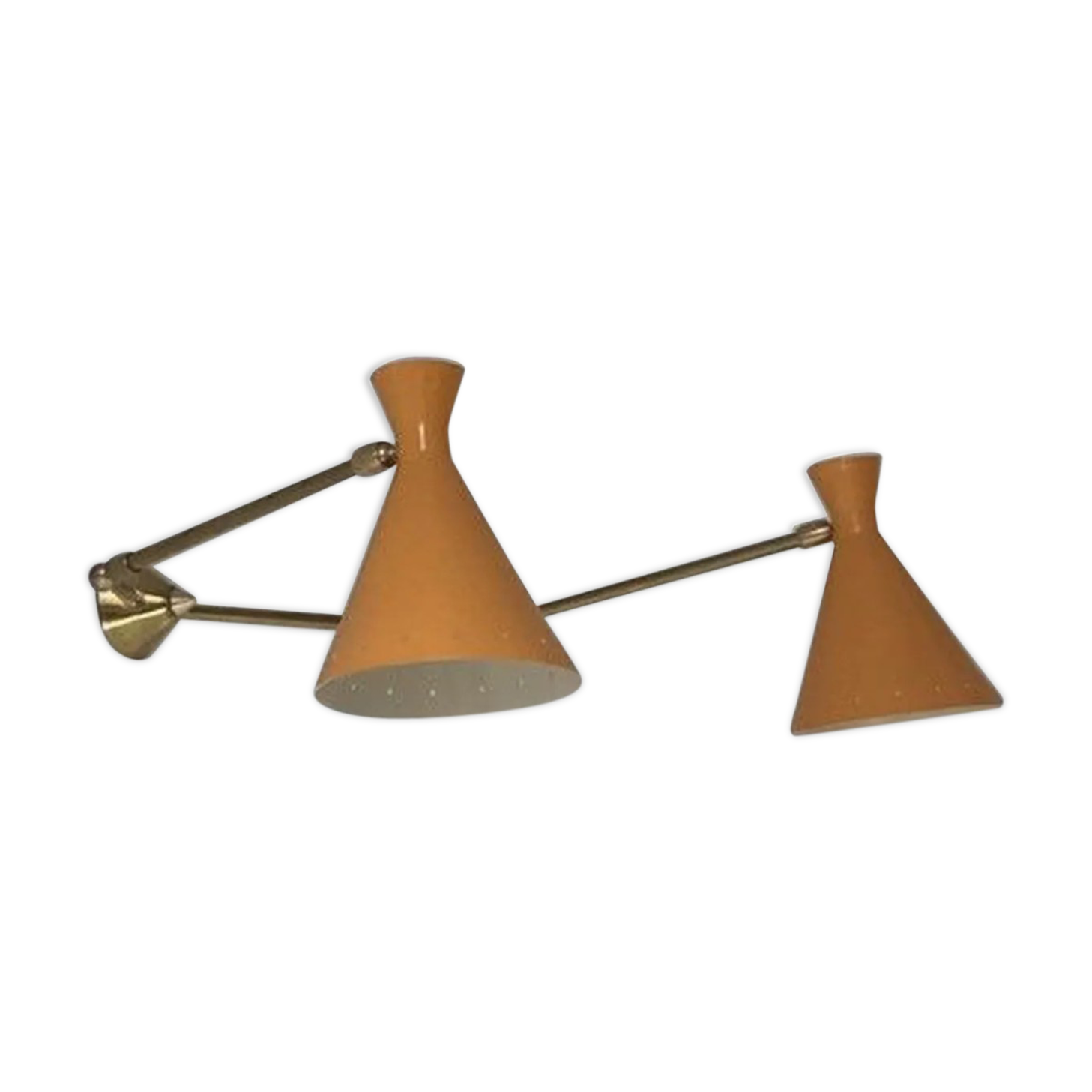 Italian double cone yellow-orange "cocotte" of the 50