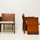 Paire de fauteuils moderniste acajou 1920/30