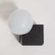 Vintage wall lamp in opaline glass and plastic 1970s